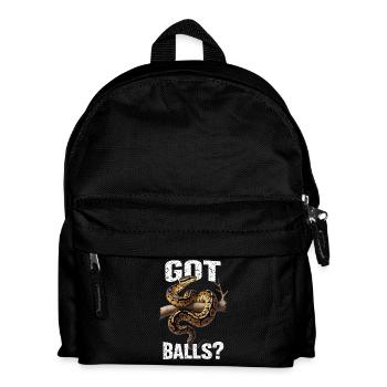 Königspython Schlangen Liebhaber Terrarium Python - Kinder Rucksack - Schwarz - Vorne