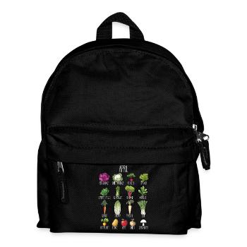 Hobby Garten April Obst & Gemüse für grüne Daumen - Kinder Rucksack - Schwarz - Vorne