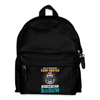 Opa ALTERSHEIM KANN WARTEN MUSS NACH BÜSUM Lustig - Kinder Rucksack - Schwarz - Vorne