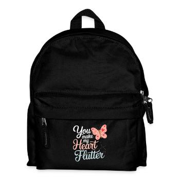 You Make My Heart Flutter Romantic - Kids' Backpack - black - Front