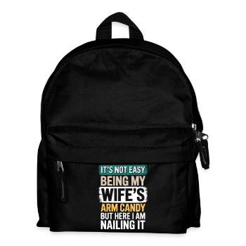Wife Sayings Wives Funny Wife Gift - Kids' Backpack - black - Front