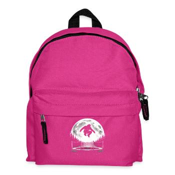 Bigfoot auf Trampolin - Kinder Rucksack - Fuchsia - Vorne