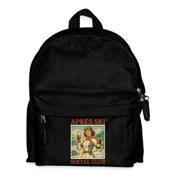 Après Ski Social Club Retro Party - Kinder Rucksack - Schwarz - Vorne