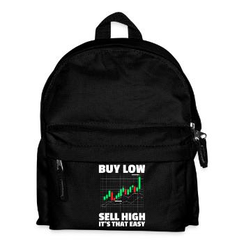 Buy low sell high Stock Market Stock Market Trader - Kids' Backpack - black - Front