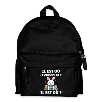 Where is the chocolate - Kids' Backpack - black - Front