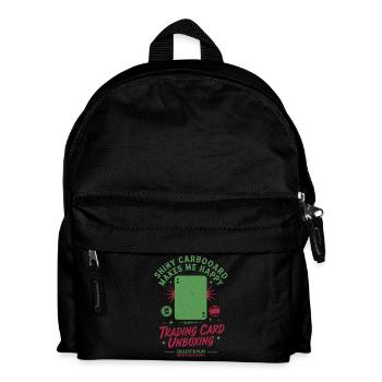 Shiny Carbooard Makes Me Happy Trading Card - Kids' Backpack - black - Front