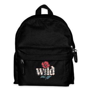 Wildflower Shirt with Poppy Motif - Kids' Backpack - black - Front