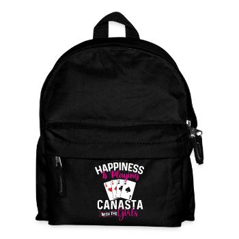 Happiness Playing Canasta With The Girls - Kids' Backpack - black - Front