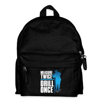 Eisangeln Measure Twice Drill Once - Kinder Rucksack - Schwarz - Vorne