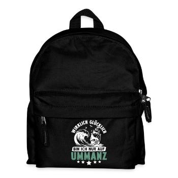 Ostsee Urlaub WIRKLICH GLÜCKLICH BIN ICH NUR AUF - Kinder Rucksack - Schwarz - Vorne