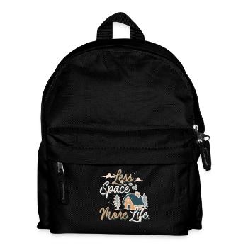 Tiny House Less Space More Life - Kinder Rucksack - Schwarz - Vorne