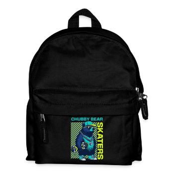 Chubby Bear Skateur : Cool Bear avec skateboard - Sac à dos Enfant - noir - Devant