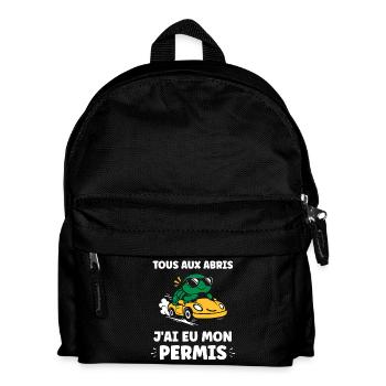 Humor I have my driver's license - Kids' Backpack - black - Front