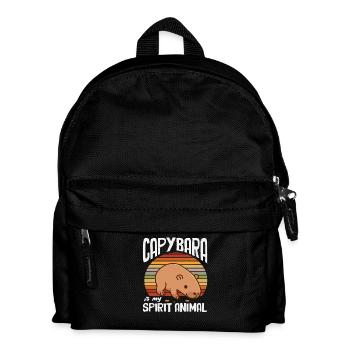 Capybaras rétro Animal mignon et drôle - Sac à dos Enfant - noir - Devant