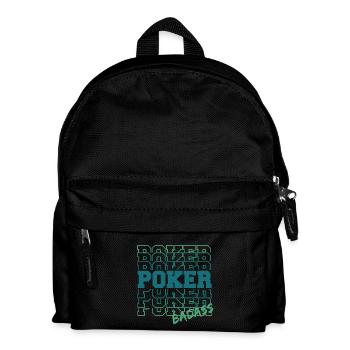 Badass Poker Gradient Typo - Kids' Backpack - black - Front