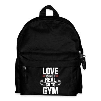 L’amour n’est pas réel - direction la salle de sport - Sac à dos Enfant - noir - Devant