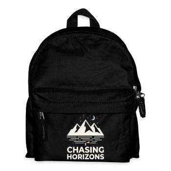 Chasing Horizons Night Mountains Motif - Kids' Backpack - black - Front