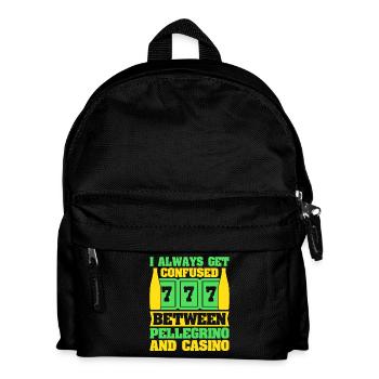 Gambling Fan Confused Between Pellegrino & Casino - Kids' Backpack - black - Front