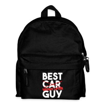 Best Weight Lifter Guy Funny Gym Workout Art - Kids' Backpack - black - Front