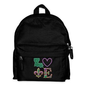 Mardi Gras Louisiana Shirt – Karneval Liebe - Kinder Rucksack - Schwarz - Vorne