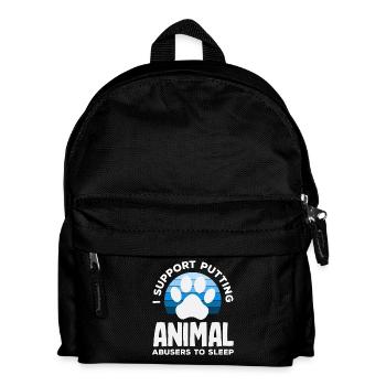 I support the euthanasia of animal abusers - Kids' Backpack - black - Front
