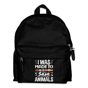 J’ai été créé pour sauver des animaux Chats - Sac à dos Enfant - noir - Devant