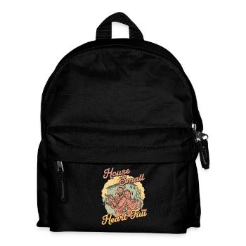 Tiny House Small Heart Full - Kinder Rucksack - Schwarz - Vorne