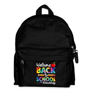 Lunch Lady Crew Tie Dye Leopard Back to School - Kids' Backpack - black - Front