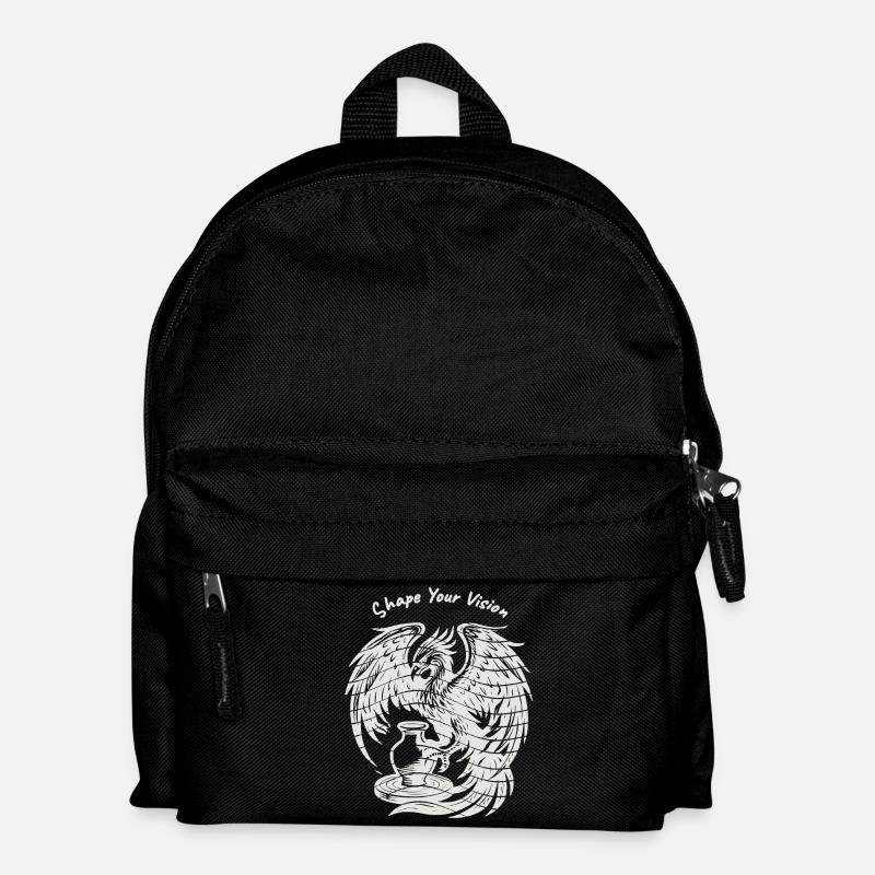 Phoenix Rising – Reines Weiß - Kinder Rucksack - Schwarz