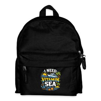 I Need Vitamin Sea | Cruise pun motif - Kids' Backpack - black - Front