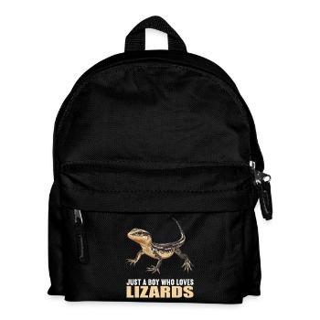 Eidechsen Eidechse - Kinder Rucksack - Schwarz - Vorne