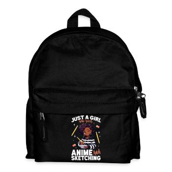Nur Ein Mädchen Das Anime Liebt Und Zeichnet Otaku - Kinder Rucksack - Schwarz - Vorne