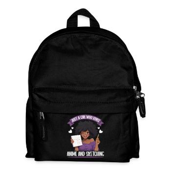 Nur Ein Mädchen Das Anime Liebt Und Zeichnet Otaku - Kinder Rucksack - Schwarz - Vorne