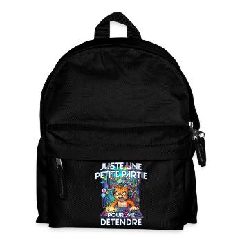 Gamer humour jeux vidéo console gaming chat énervé - Sac à dos Enfant - noir - Devant