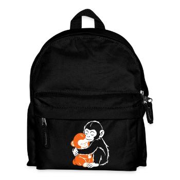Hugging Monkeys Cozy Embrace - Kids' Backpack - black - Front