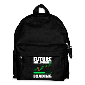 Future Millionaire Aktienmarkt Börse Trader - Kinder Rucksack - Schwarz - Vorne
