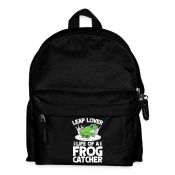 Frog Catcher Leap Lover Frog - Kids' Backpack - black - Front