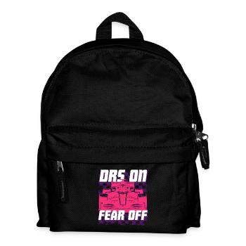 Autorennen Motorsport DRS On Fear Off - Kinder Rucksack - Schwarz - Vorne