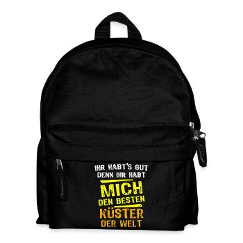 Küster Geschenk - Kinder Rucksack - Schwarz - Vorne