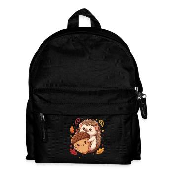 Sweet hedgehog with acorn autumn - Kids' Backpack - black - Front