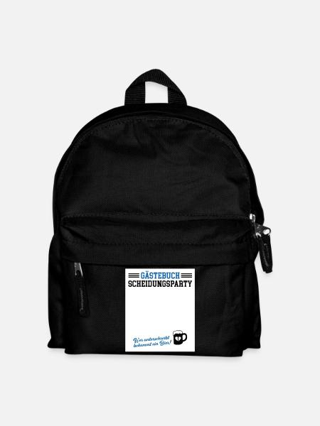 Gästebuch Scheidungsparty Geschieden Scheidung - Kinder Rucksack - Schwarz
