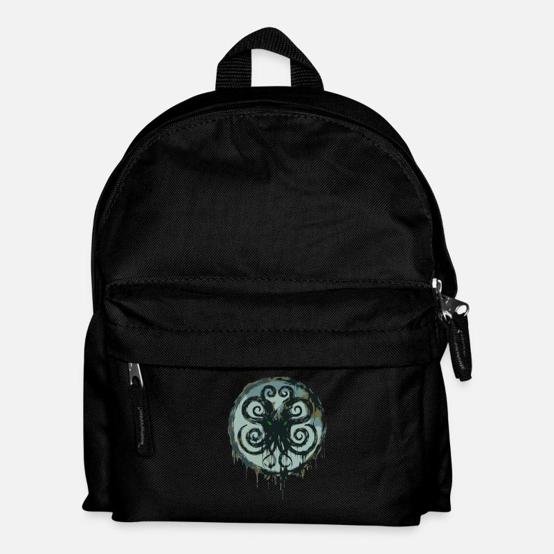 Cthulhu-Symbol Lovecraft Kosmischer Horror - Kinder Rucksack - Schwarz