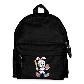Hoppelhase mit Osterei - Kinder Rucksack - Schwarz - Vorne