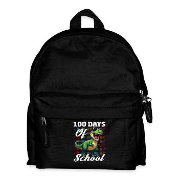 100 Days of School Dino Tally List - Kids' Backpack - black - Front