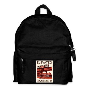 Elevated Bronx Line 84 Graphic - Kids' Backpack - black - Front
