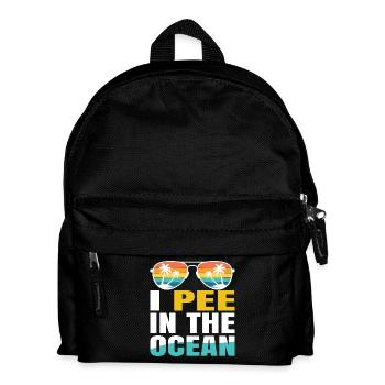 Je pisse dans l’océan en disant lunettes de soleil rétro - Sac à dos Enfant - noir - Devant