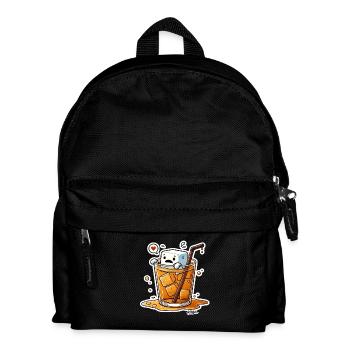 Dessins animés avec des glaçons avec le cœur dans une boisson - Sac à dos Enfant - noir - Devant
