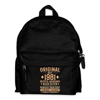 Original Jahrgang 1981 Baujahr Geburtstag - Kinder Rucksack - Schwarz - Vorne