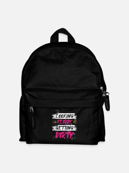 Looking flirty Schlammlauf Mud Run Muddy Race - Kinder Rucksack - Schwarz
