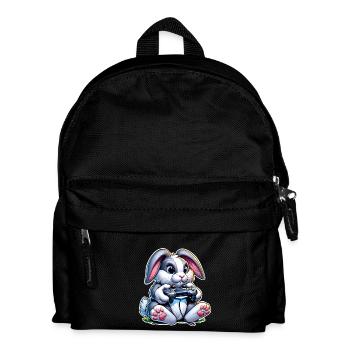 Joueur avec manette - Sac à dos Enfant - noir - Devant
